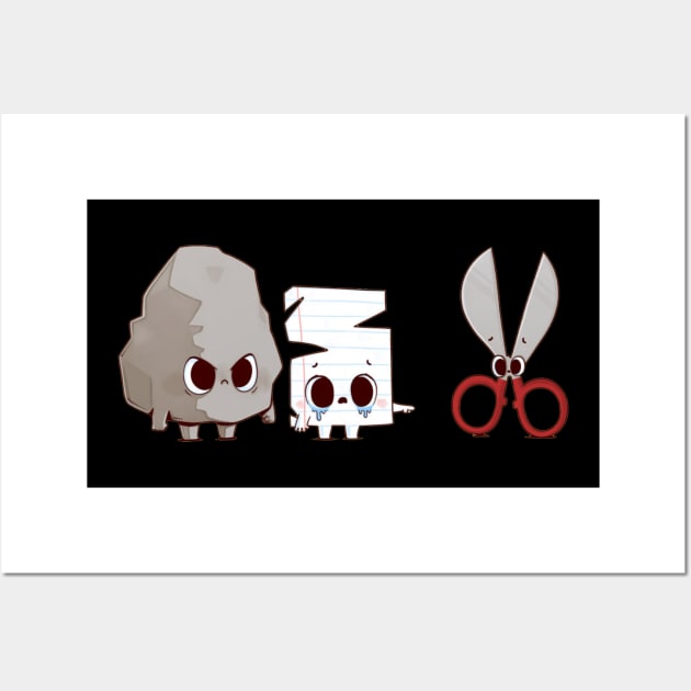 Rock & Paper vs Scissors Wall Art by BrechtVdS